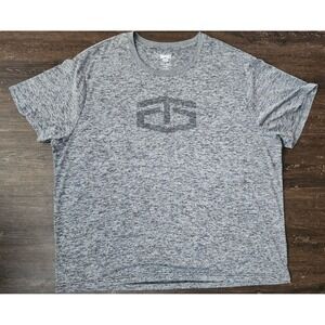 Tapout Men's Black‎ & Gray Heather Short Sleeve Workout T-Shirt - Size 5XL